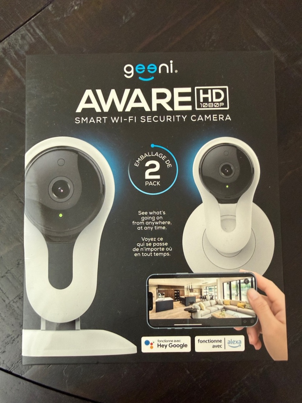 NEW - Geeni Aware HD Smart Wi‑Fi Security Camera - White & Black